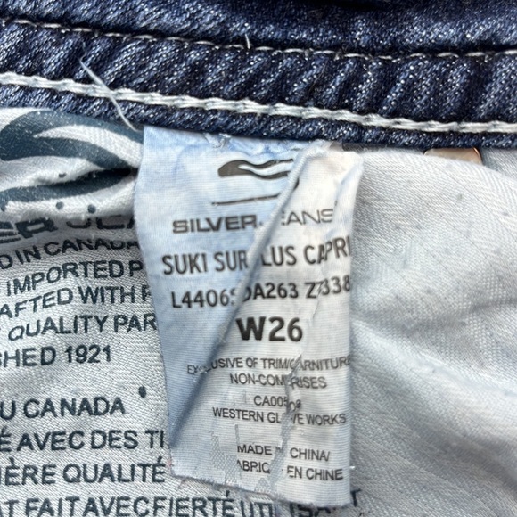 Silver Jeans Suki Surplus Capri Mid Rise Size 26 - Picture 11 of 16